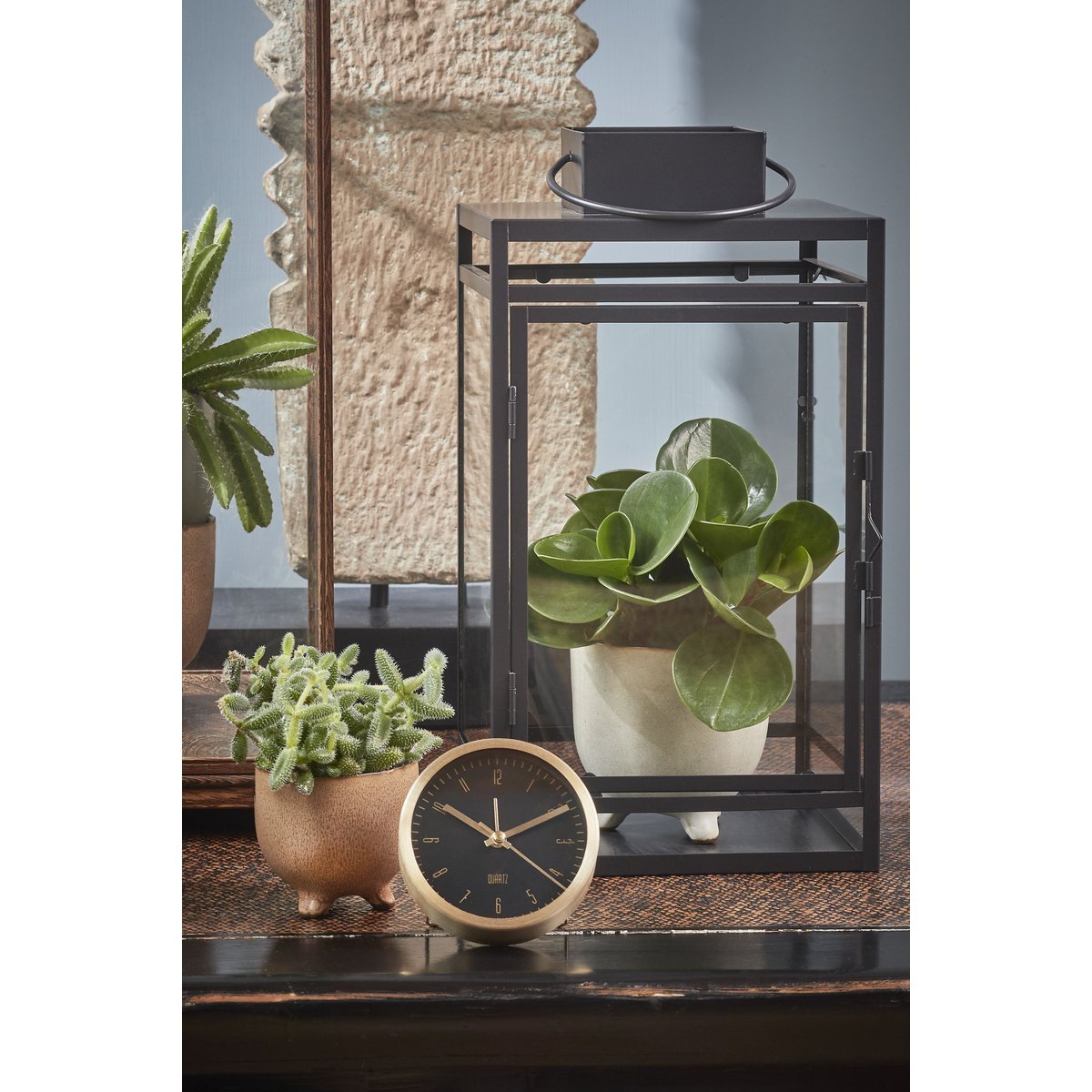 Storm Lantern - L20 x W19 x H36 cm - Black