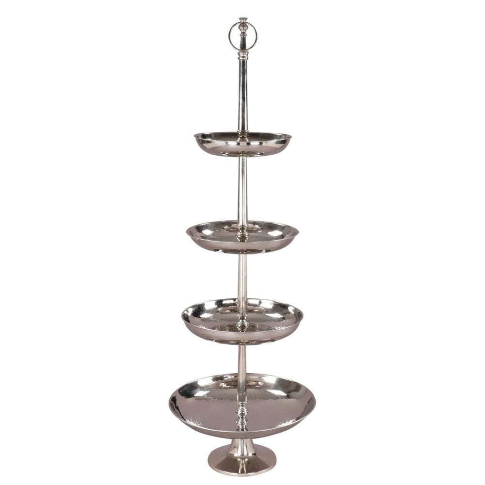 Zilvere etagere H.150 cm