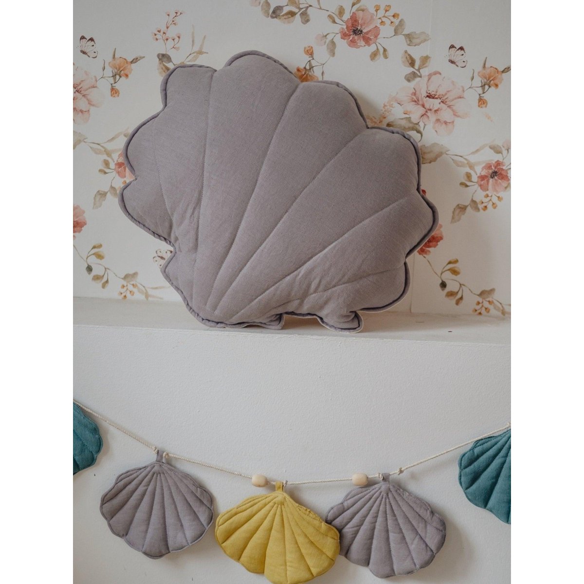 "Eye of the Sea" Linnen Garland met Schelpen