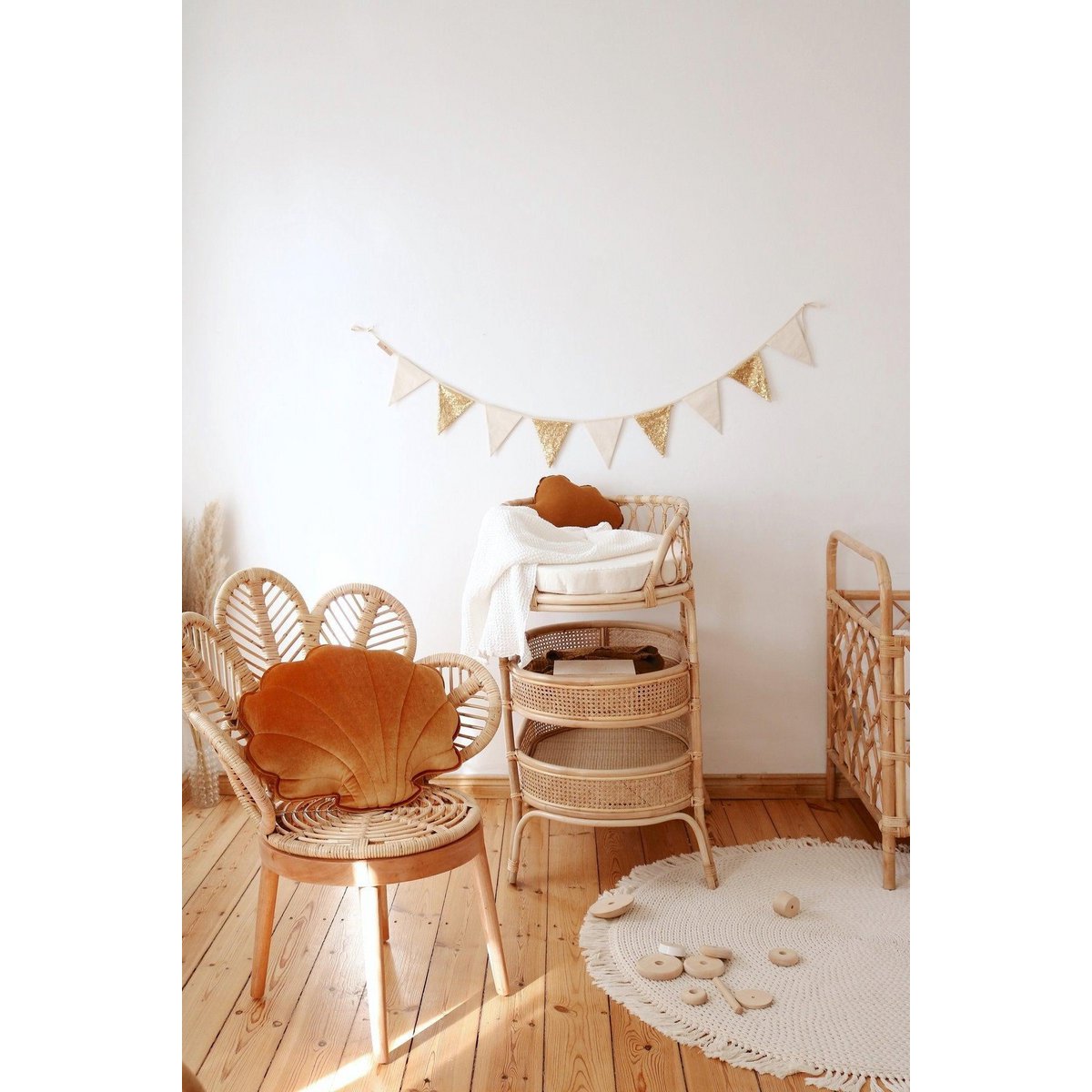 "Goud en Beige" pailletten slinger