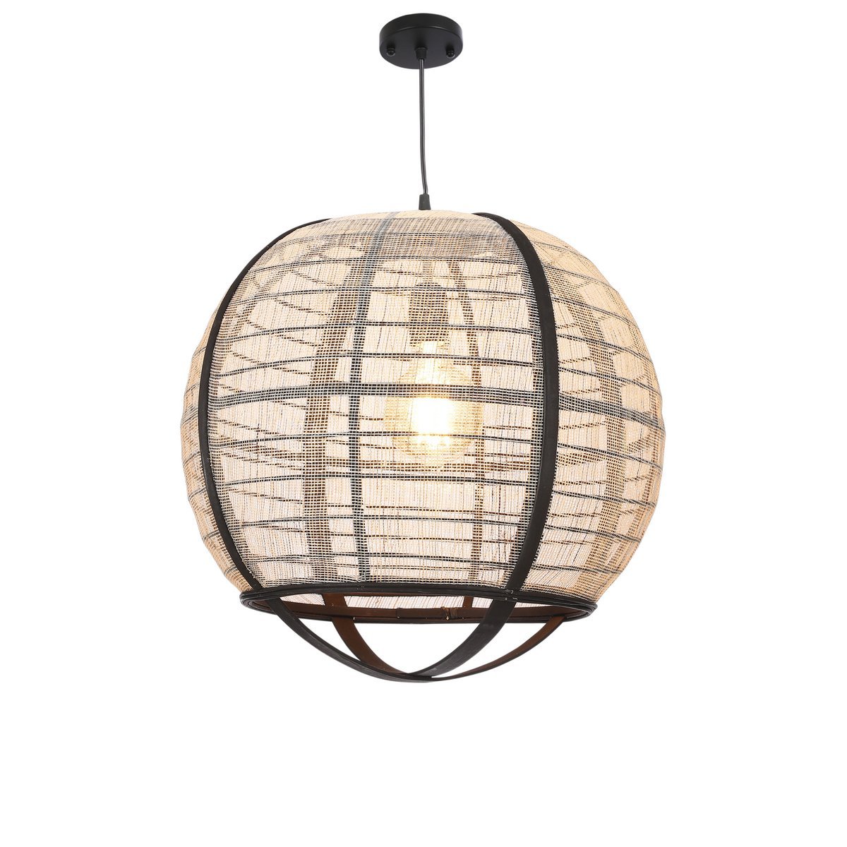 Pella Hanglamp - H44 x Ø45 cm - Linnen - Off White