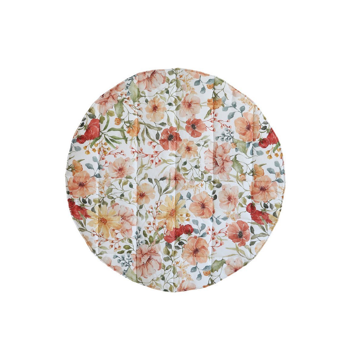 "Flower Power" ronde katoenen mat