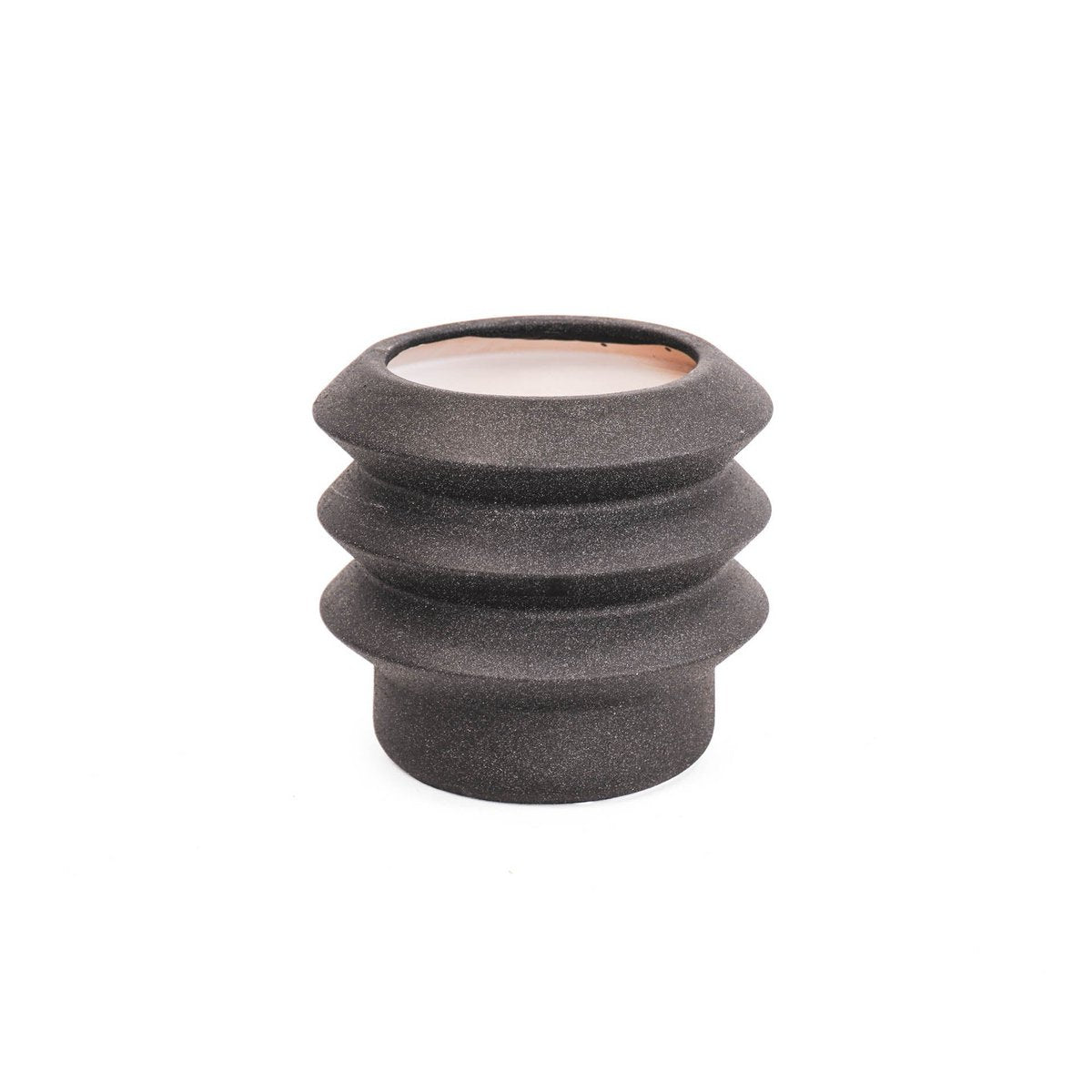 HV Organic Pot - Black - 19x19x17cm