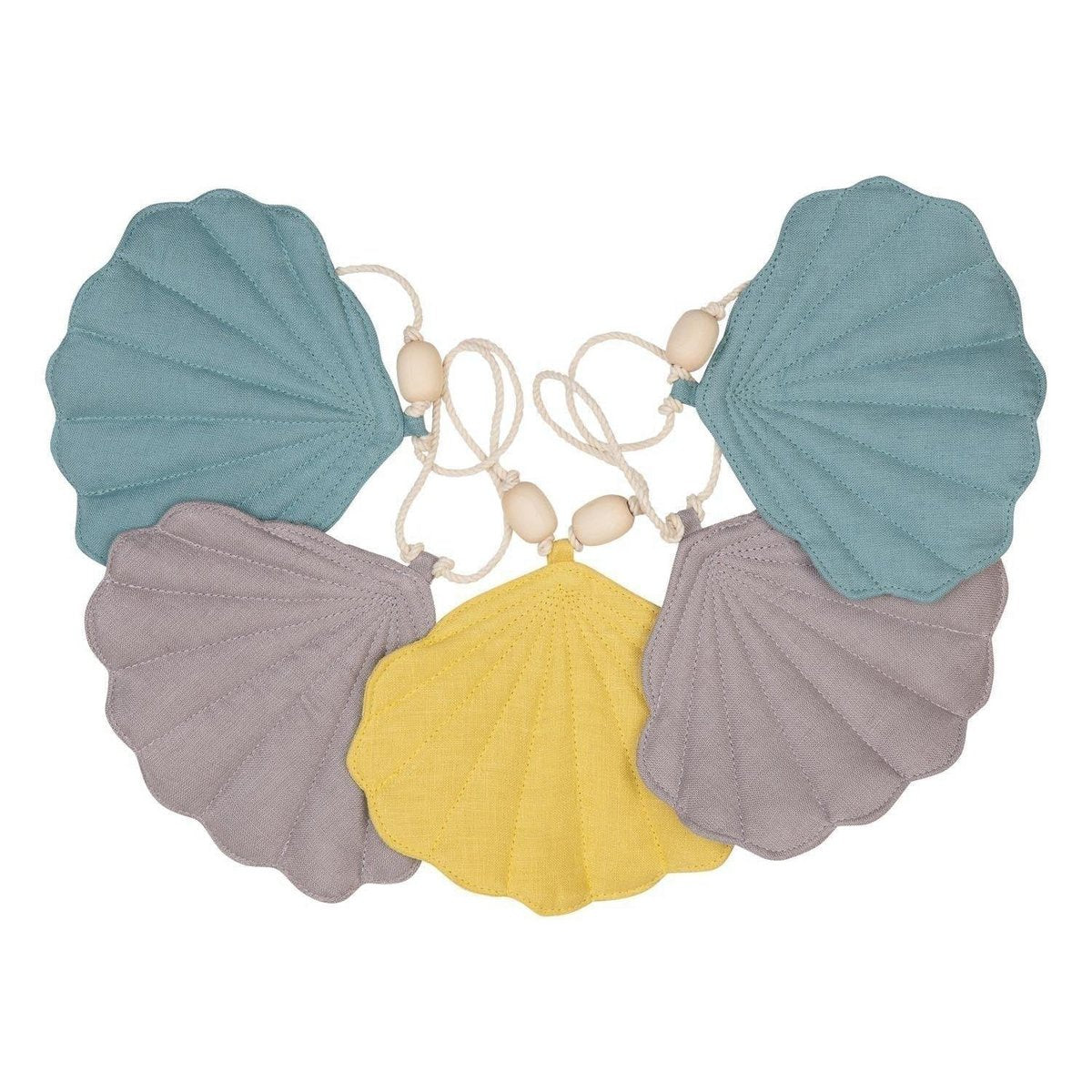 "Eye of the Sea" Linnen Garland met Schelpen
