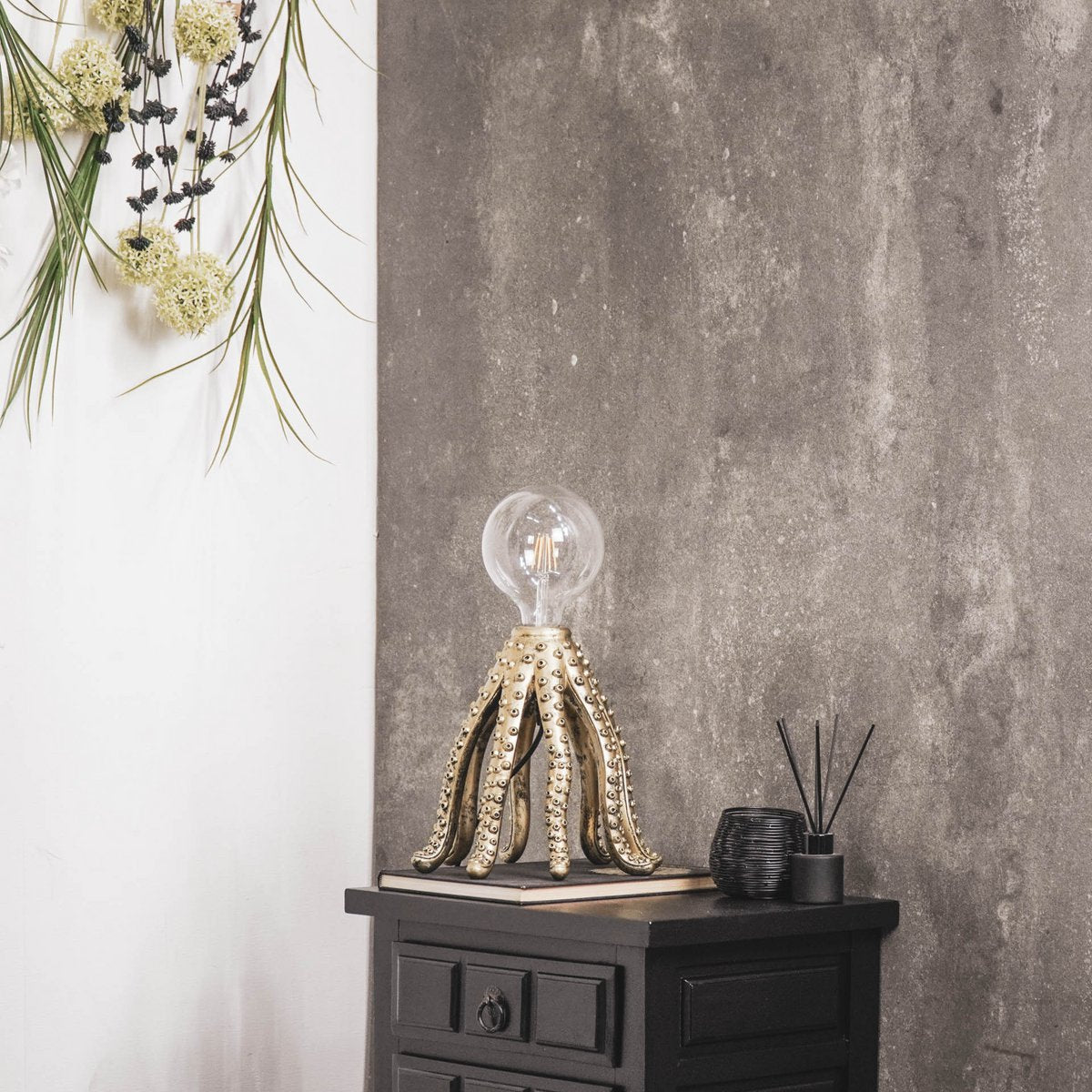 Housevitamin Octopus Table Lamp - Gold - 25x25cm