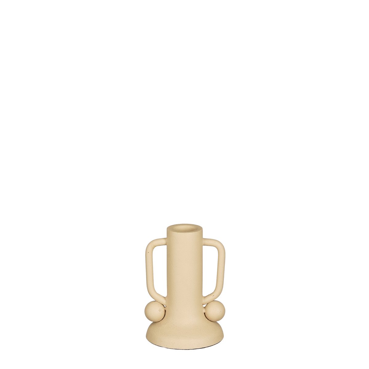 Ula Kandelaar - H12 x Ø8 cm - Metaal - Beige