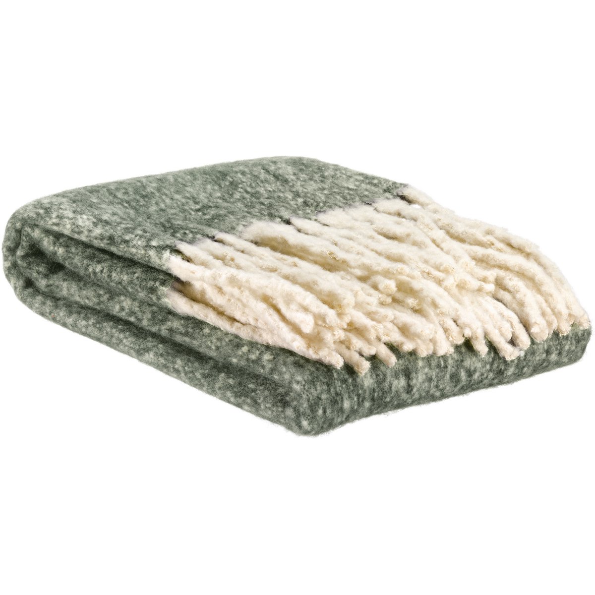 Effen gerecycled plaid Isabel Olive 130 x 160