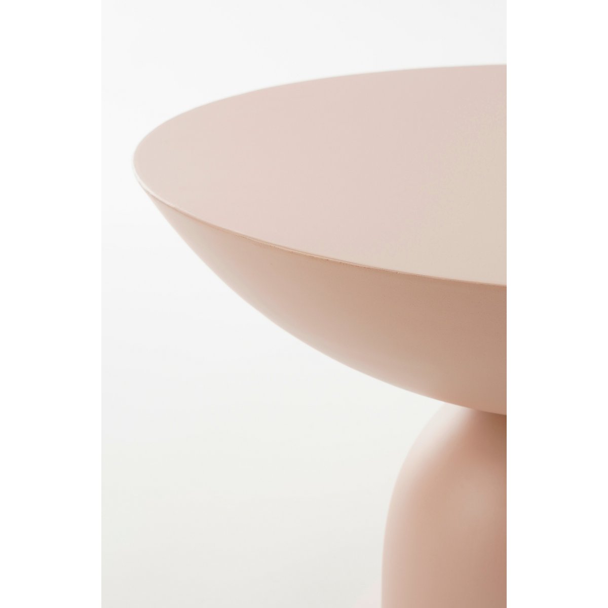 Celise Bijzettafel - H28 x Ø47 cm - Metaal - Lichtroze