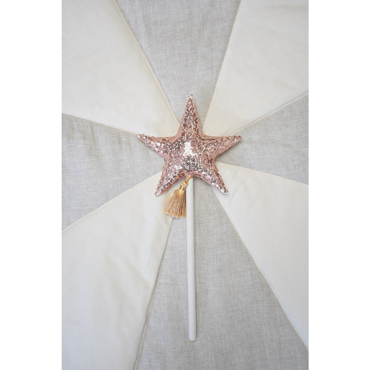 Sprookjesachtige kroon- en toverstaf-magieset "Rose Gold"