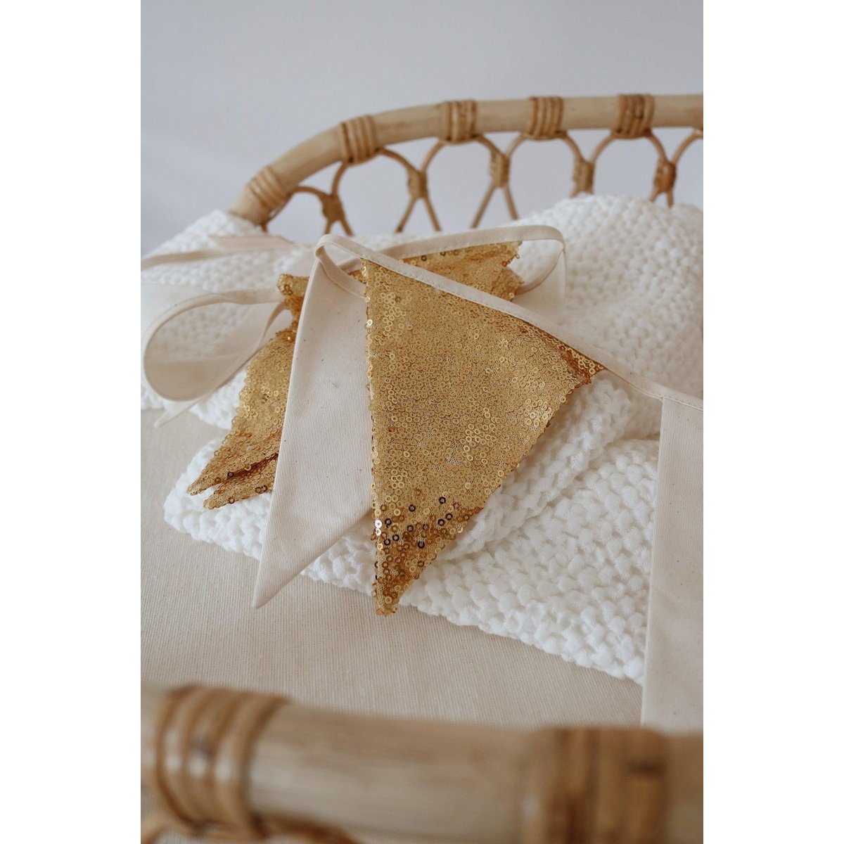 "Goud en Beige" pailletten slinger