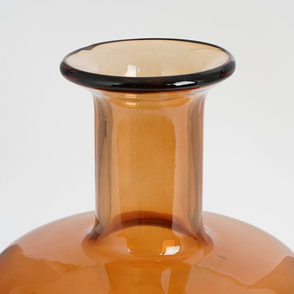 Regal Bottle Vase - H30 x Ø16 cm - Glass - Brown