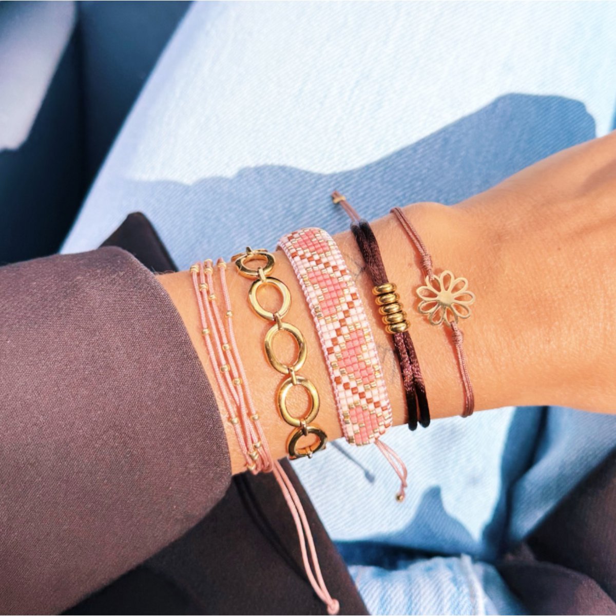 Gekoppelde armband 'Bold'