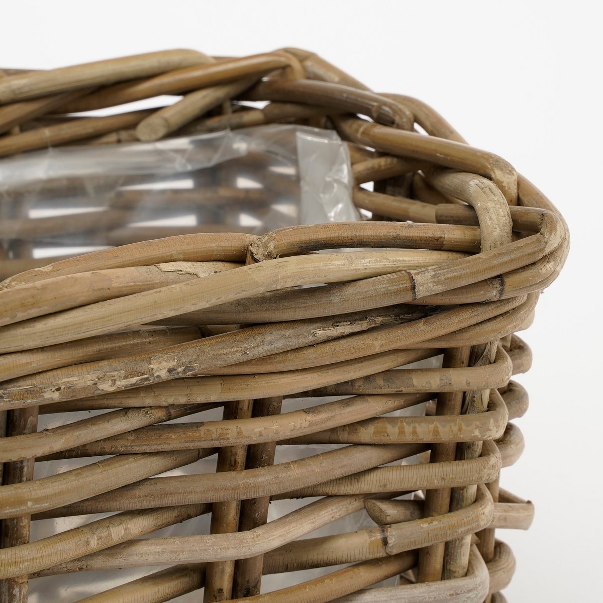 Marcia Outdoor Plant Basket - Set of 3 - L40 x W23 x H20 cm - Rattan - Gray