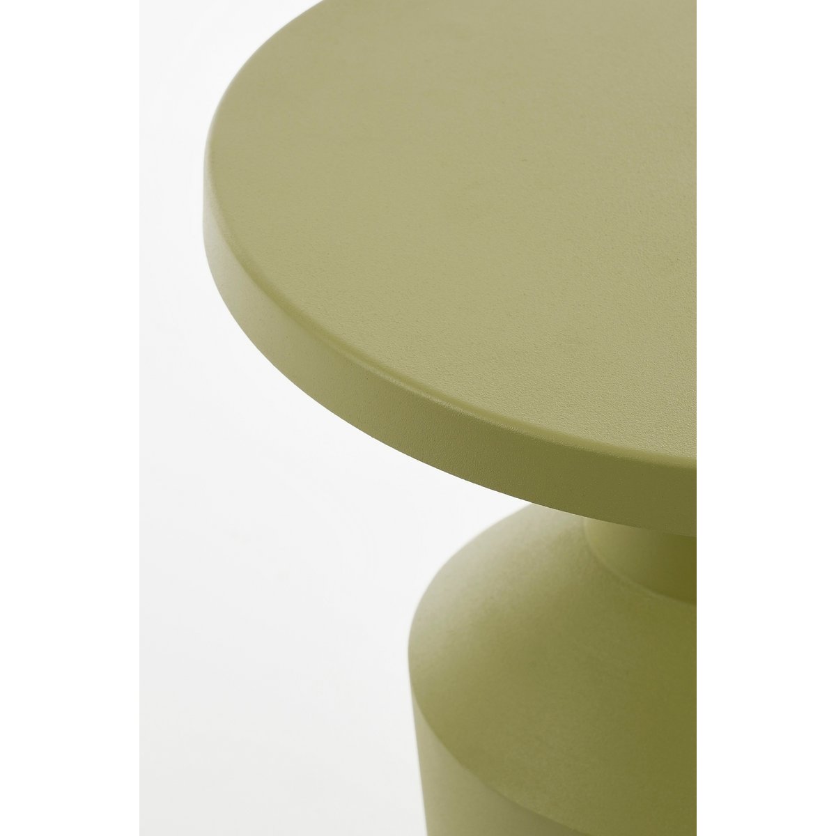 Feroza Bijzettafel - H41 x Ø34 cm - Metaal - Lichtgroen
