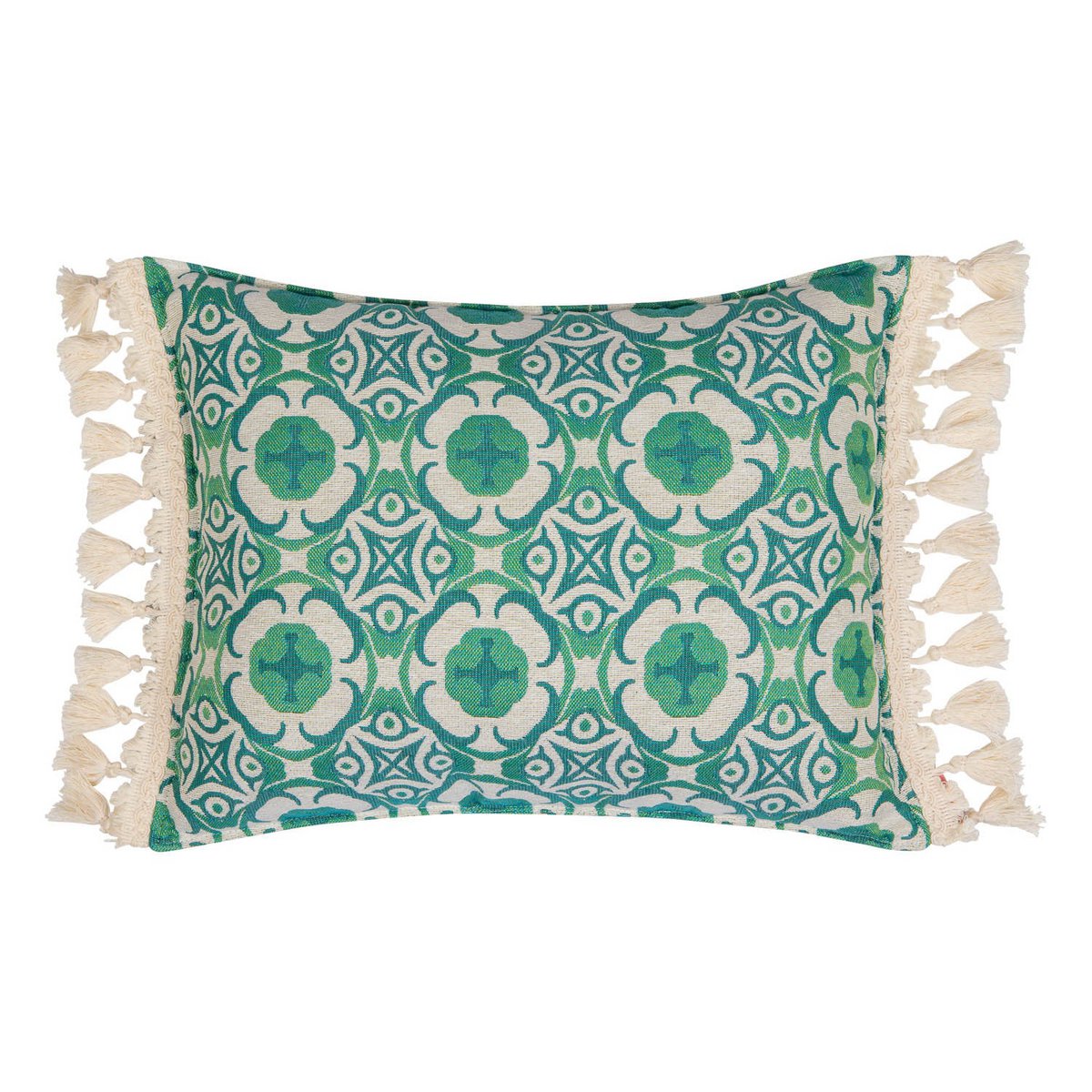Kussen "Ocean Daisy" met franjes