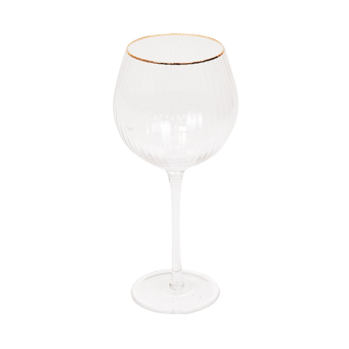 HV Wine Glass - Set of 2 - Clear/Gold - 8.5x8.5x21cm