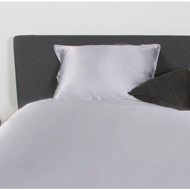 Voordeelset 4x 100% Zijden kussensloop Licht Grijs Hotelsluiting - 19MM