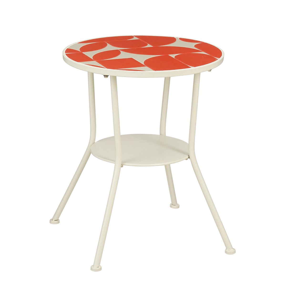 Bologna Bijzettafel Buiten - H60 x Ø50 cm - Metaal - Rood
