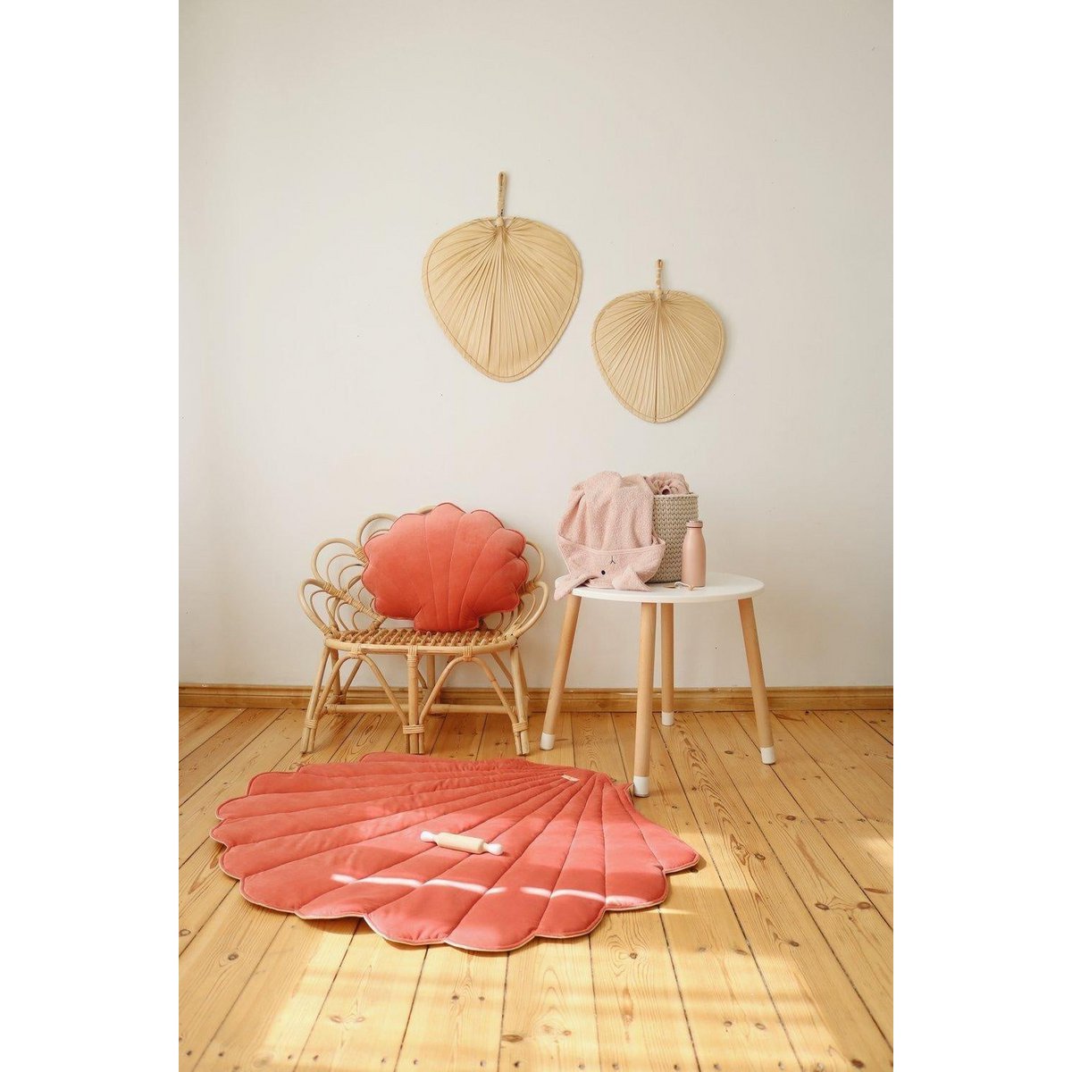 "Coral" fluwelen schelpmat