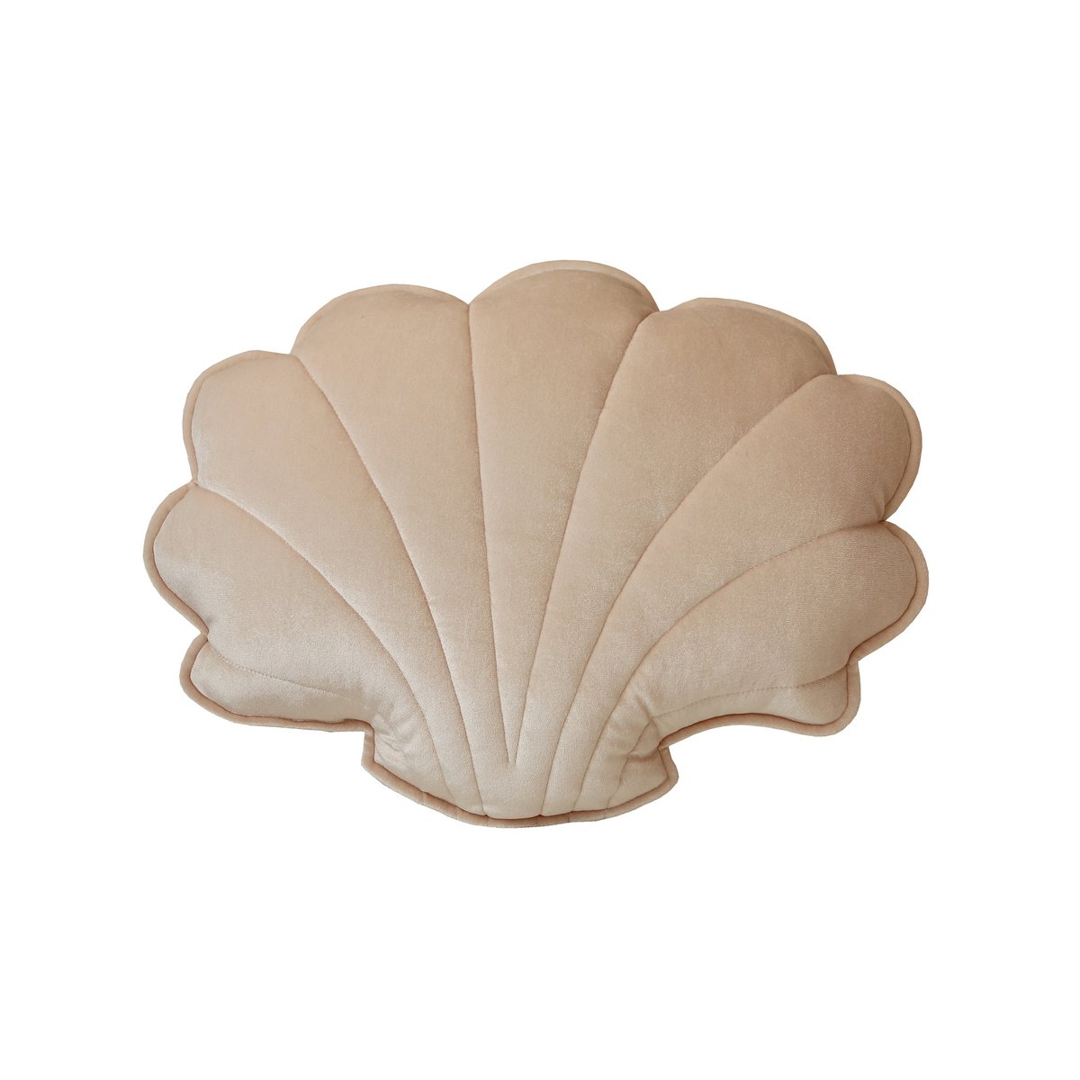 Fluwelen schelpkussen 'Cream Pearl'