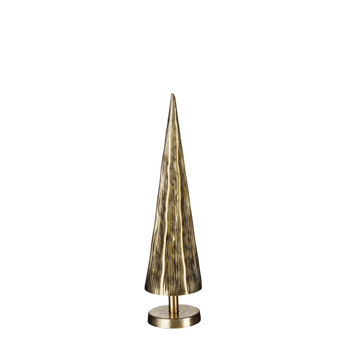 Cezar Decoratie Kerstboom - H45 x Ø12 cm - Aluminium - Goud
