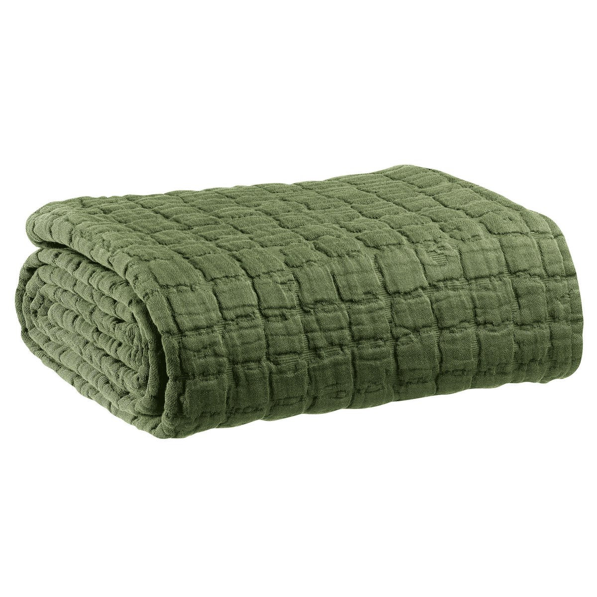 Couvre-verlicht stonewashed Swami Olive 180 x 260