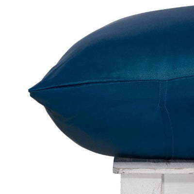 Voordeelset 4x 100% Zijden kussensloop Blauw Hotelsluiting - 19MM