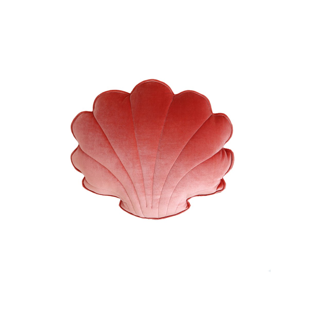 Fluwelen schelpkussen 'Marsala Pearl'