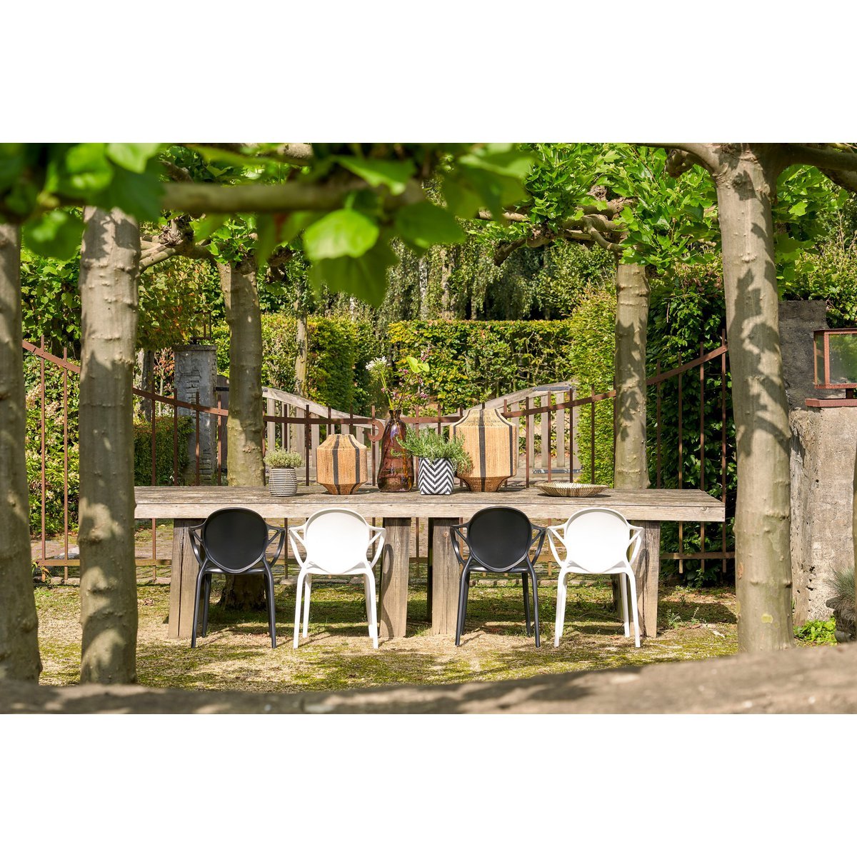 Nebraska Garden chair - L56 x W57 x H80 cm - Polypropylene - Black