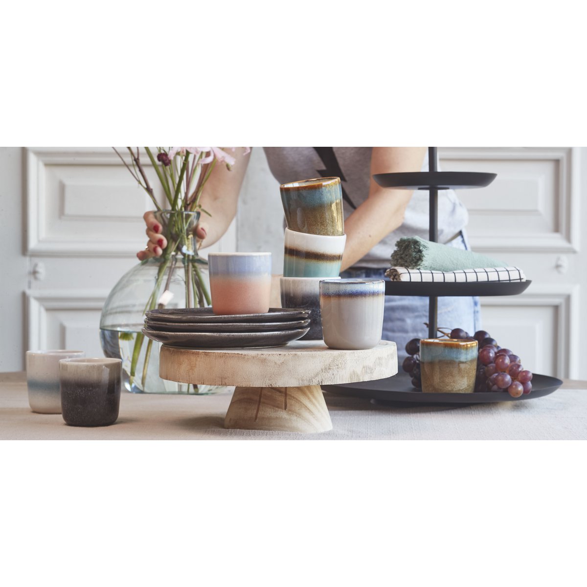 Pia Plantenstandaard - H11 x Ø30 cm - Hout - Lichtbruin