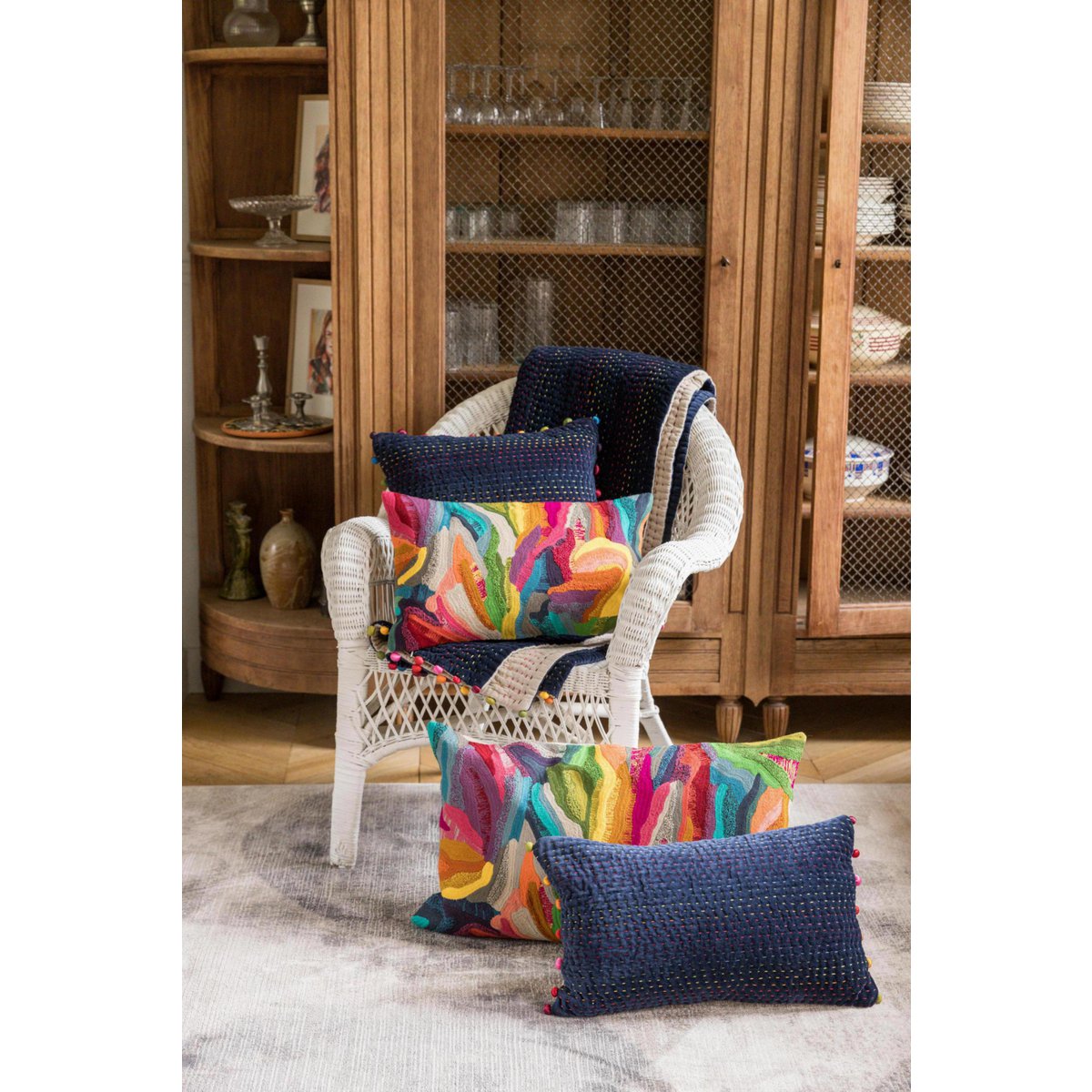 Coussin Gastounet Kobalt 45 x 45