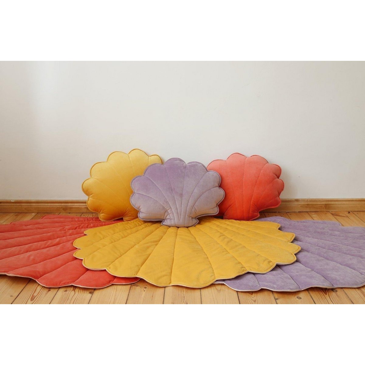 "Coral" fluwelen schelpmat