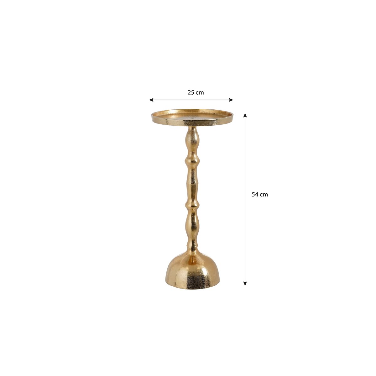 Duco Bijzettafel - H54 x Ø25 cm - FSC 100% - Gerecycled Aluminium - Goud