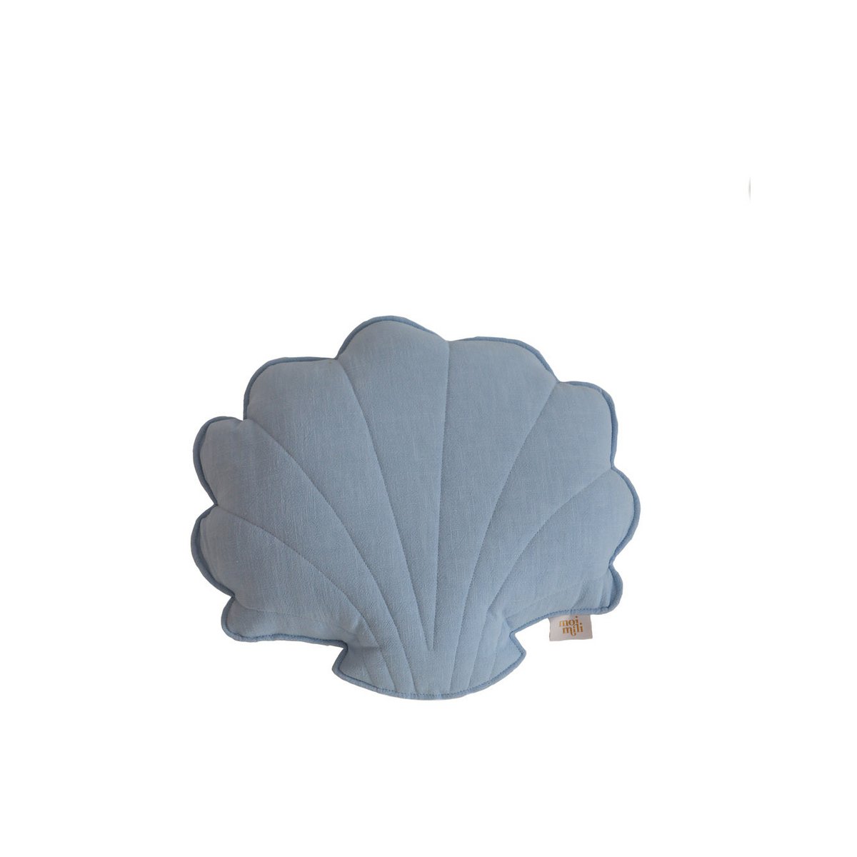 'Babyblauw' linnen schelpkussen