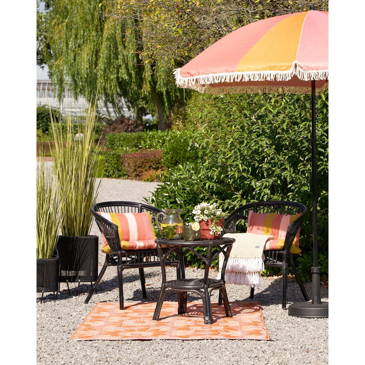 Zambia Garden Set - Rattan - Black