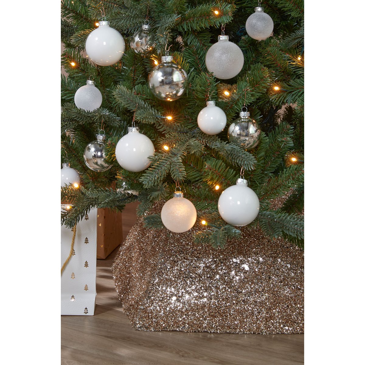 Kerstboomrok - L50 x B50 x H30 cm - Goud