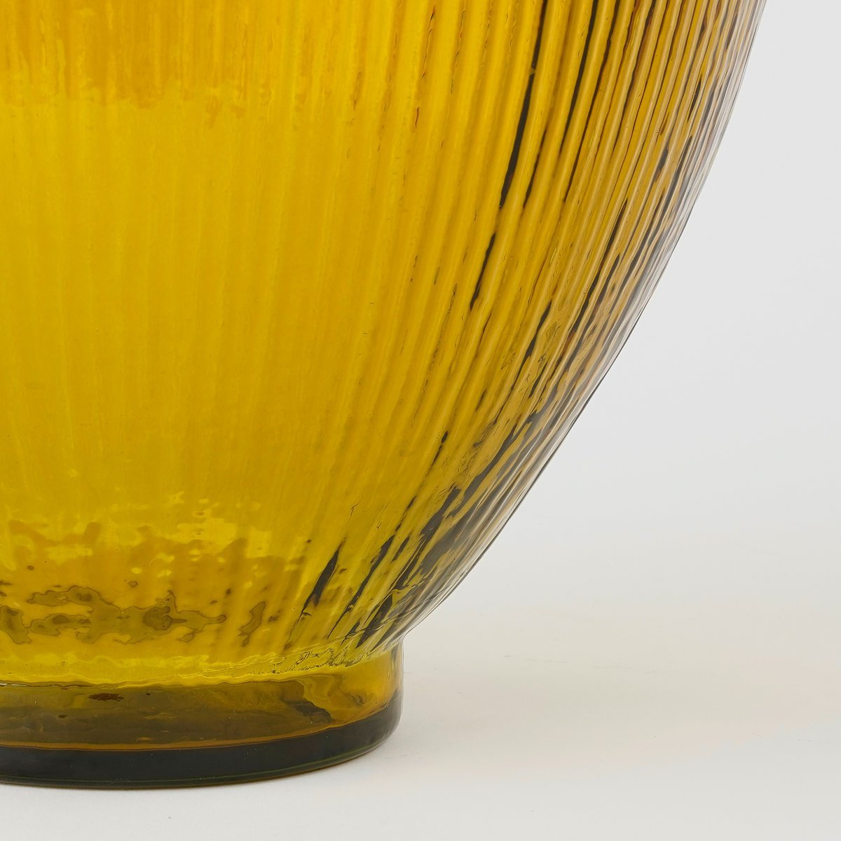 Firenza Bottle Vase - H59 x Ø29 cm - Recycled Glass - Ocher