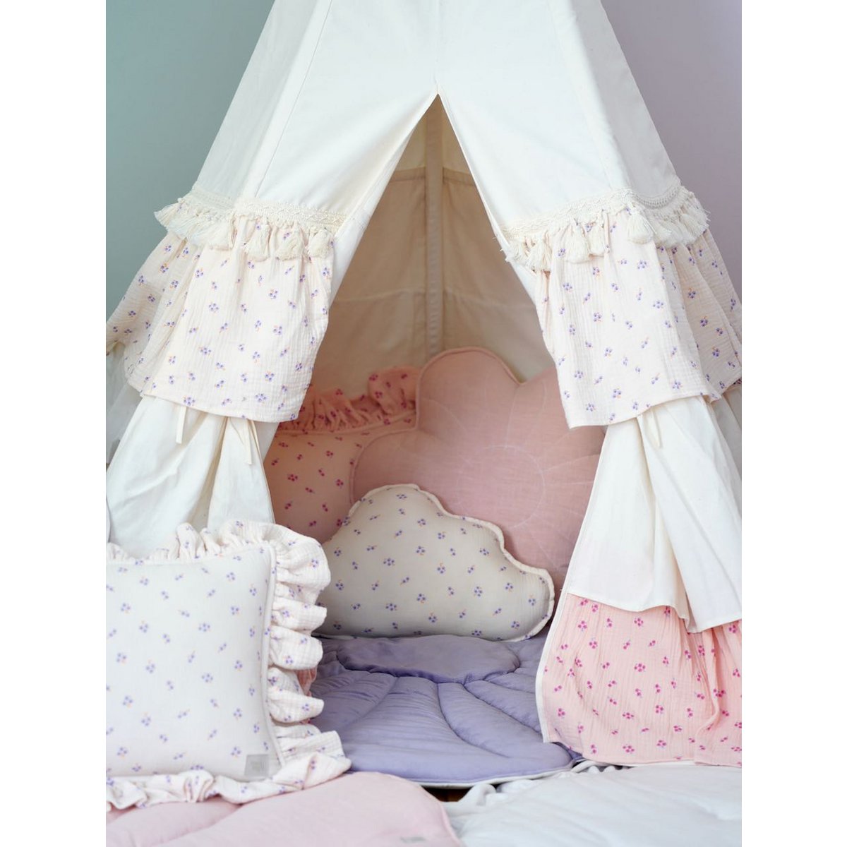 Set Tipi-tent voor kinderen met mat "Vergeet-mij-niet"