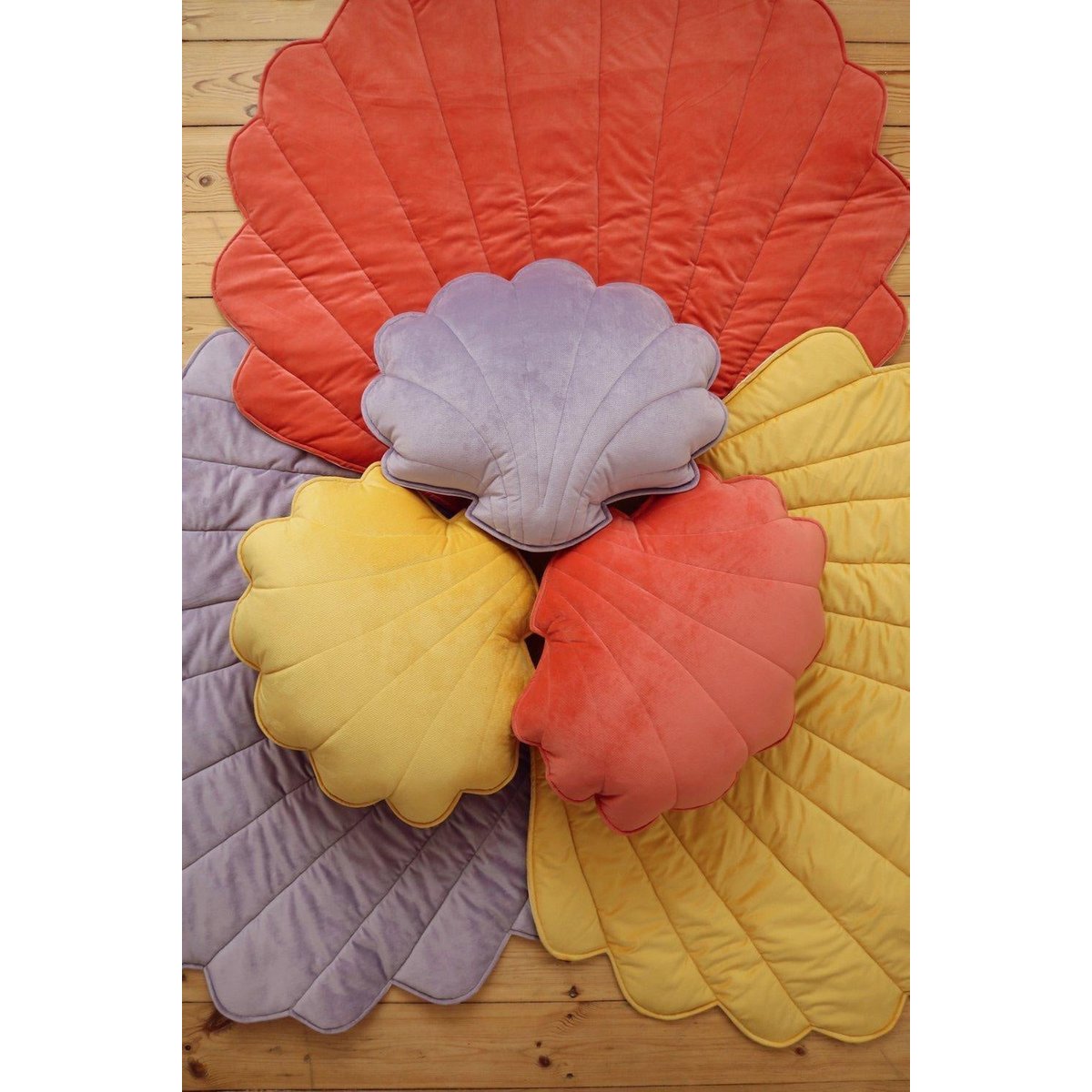 "Coral" fluwelen schelpmat