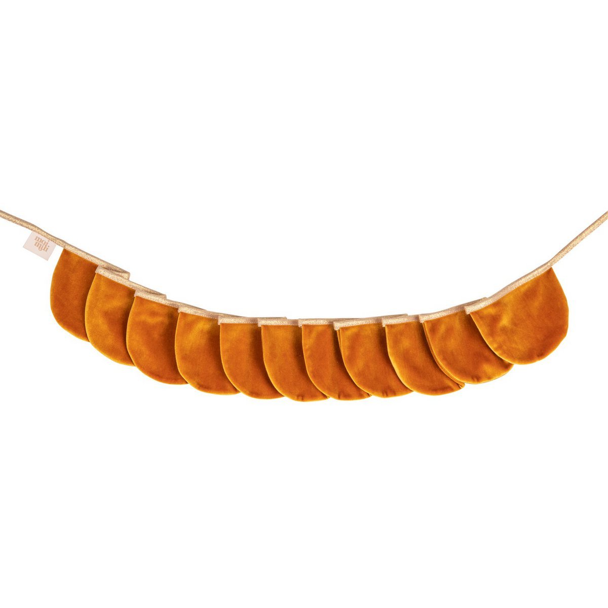 Fluwelen slinger ‘Gold Pearl’ met halve manen