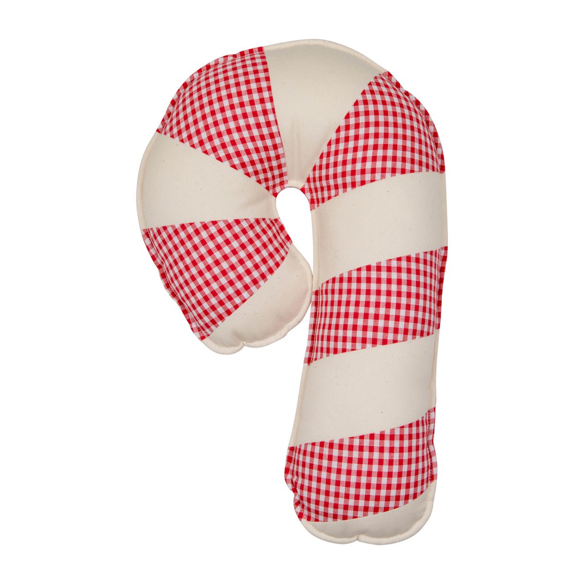 Kerstpatchworkkussen "Rood geruite Lollipop", het beste cadeau voor feestdagen