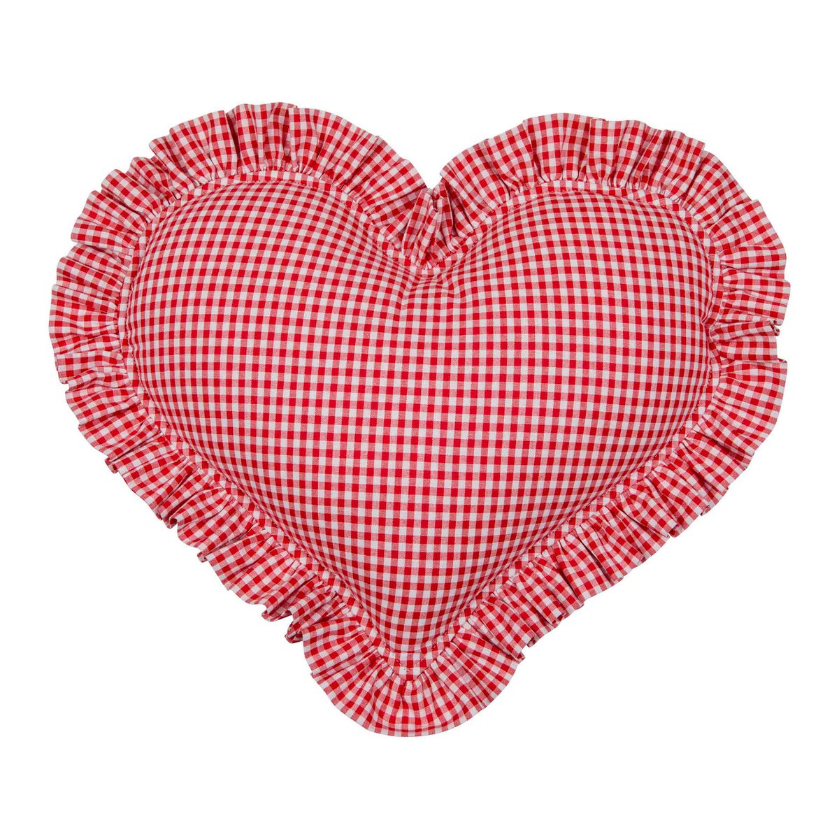 Hartkussen "Rood geruit" Vakantie rood cadeau in hartvorm, romantisch kamerdecor, stijlvol beddengoed, cadeau voor haar, rustiek kerstdecor