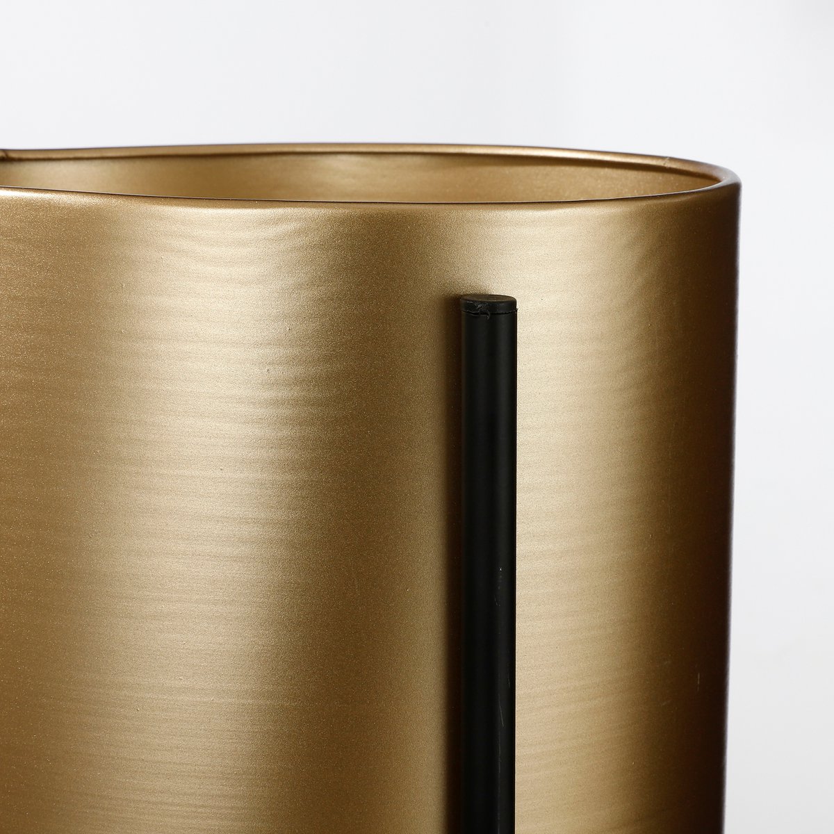 Sverre Flowerpot on Stand - H28 x Ø19 cm - Gold, Black
