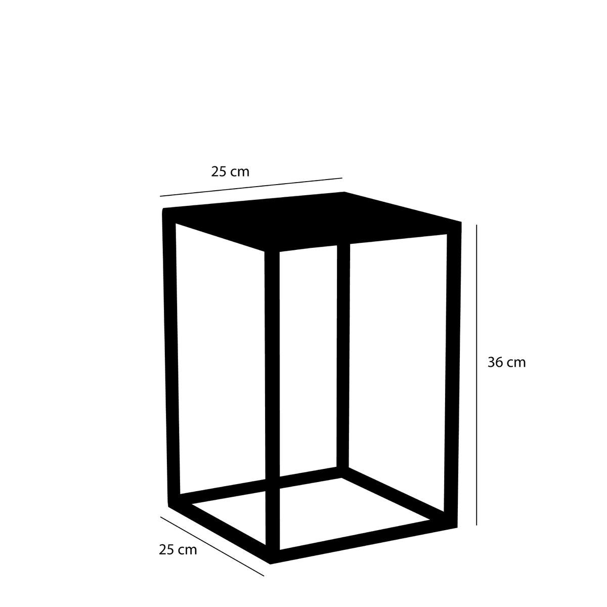 Goa Side table - Set of 2 - L30 x W30 x H42 cm - Metal - Black