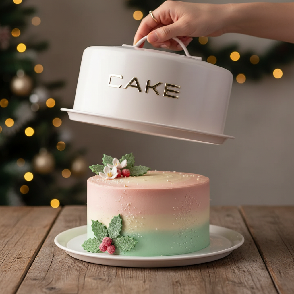 Beige cake -stolp 28x28x15cm