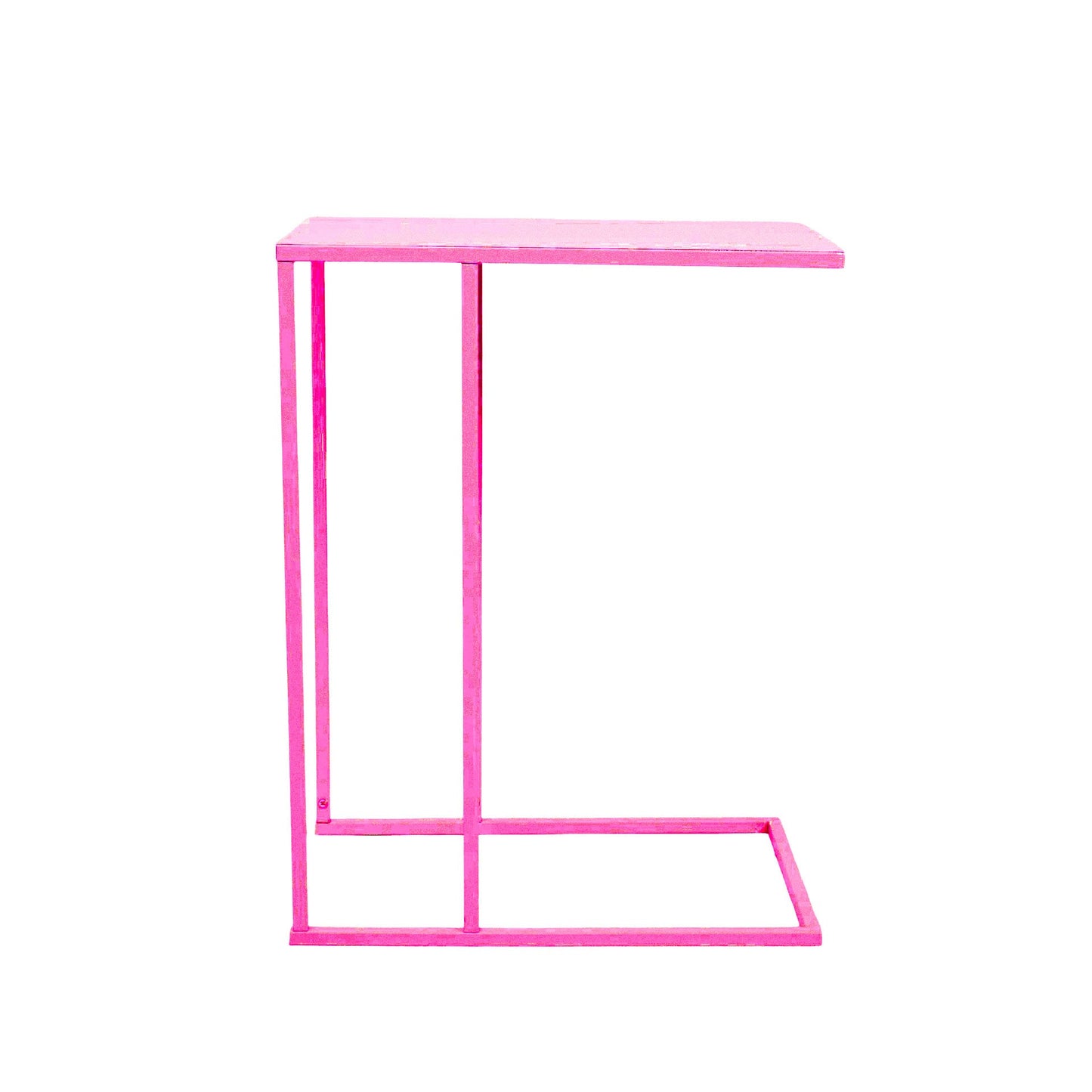 Bijzettafel - Sofa - Metaal - Neon Roze - 45x30x60cm