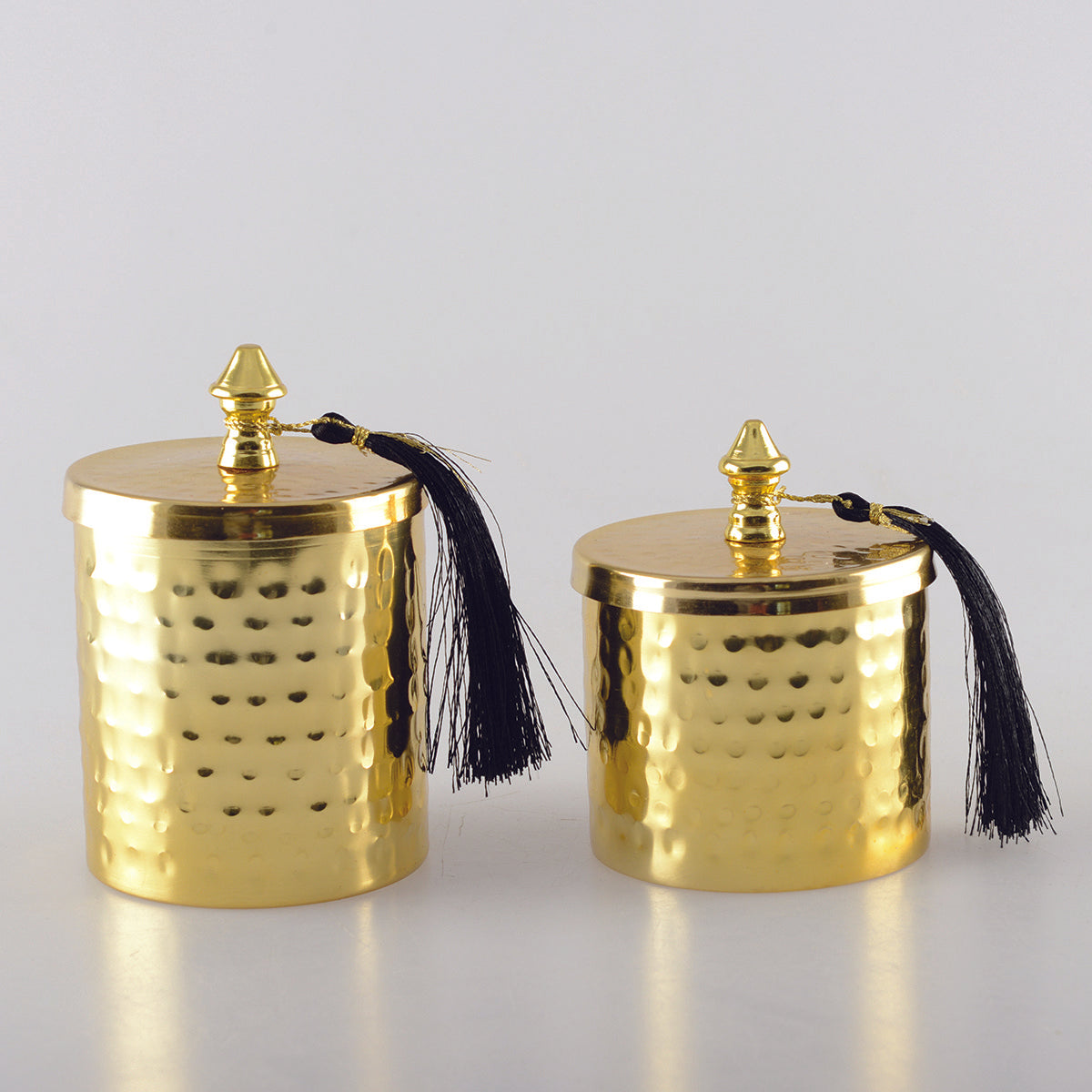 8x12cm gehamerd gouden doos