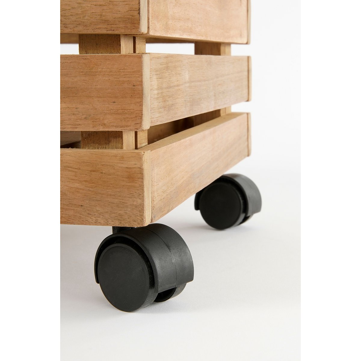 Glenwood Planter Square on Wheels for Outdoor - L35 x W35 x H35 cm - Acacia wood - Brown