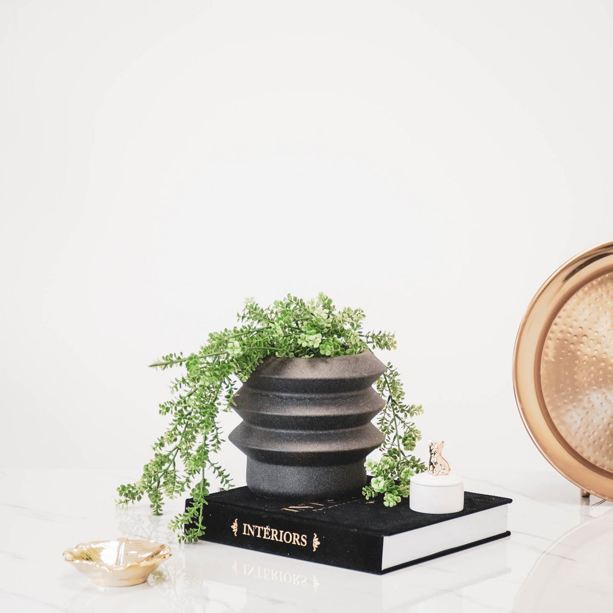 HV Organic Pot - Black - 19x19x17cm
