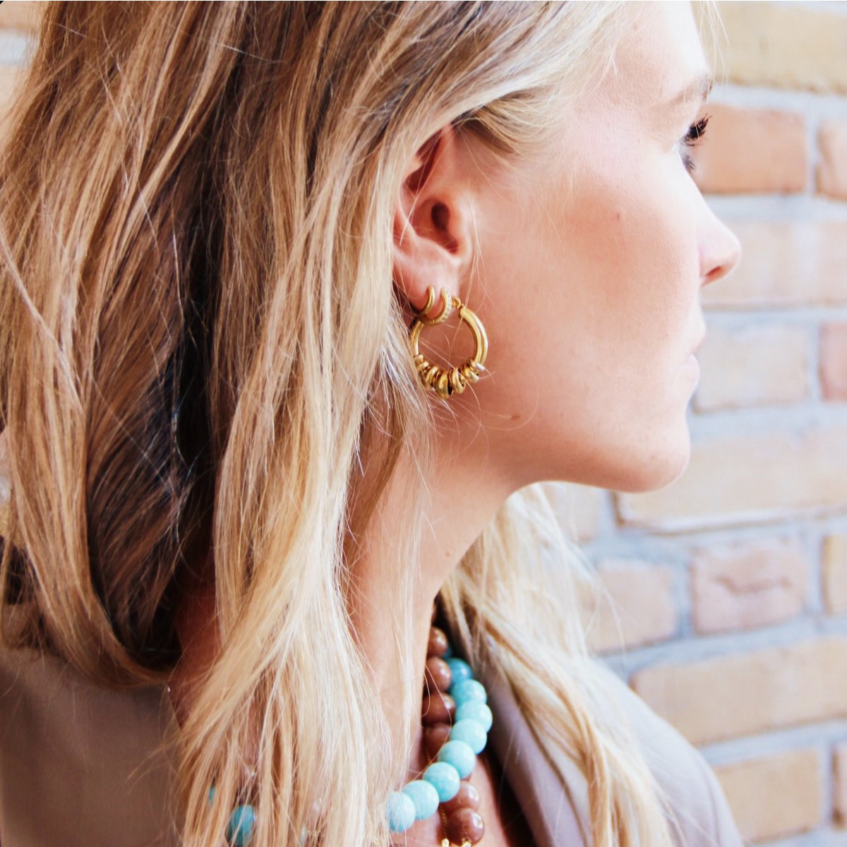 Roestvrijstalen 'vetgedrukte' oorbellen